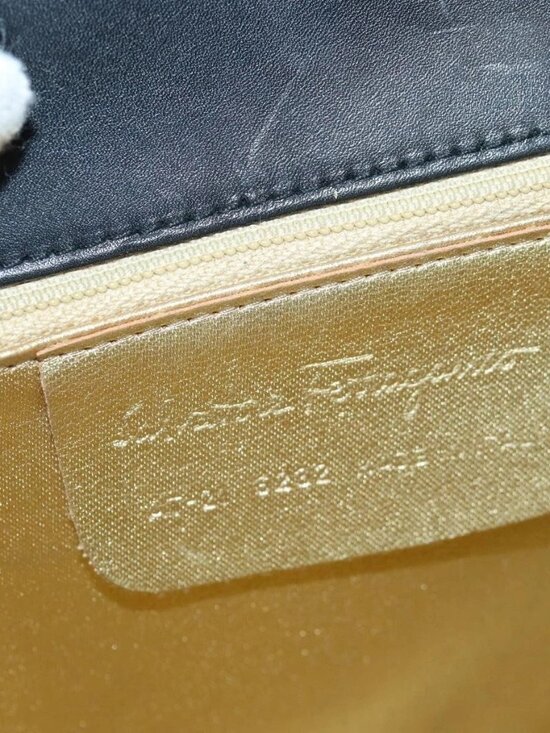 Salvatore Ferragamo Backpack Leather Black Gold main image 16